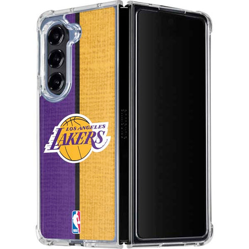 NBA Los Angeles Lakers Canvas Galaxy Z Fold5 5G Clear Case